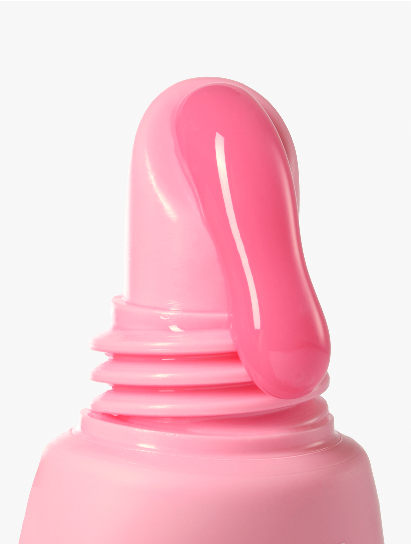 Close up of the lanolips ceramide milkshake balm strawberry bubble.